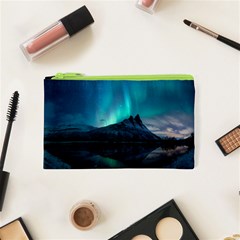 Aurora Borealis Mountain Reflection Cosmetic Bag (xs) by B30l