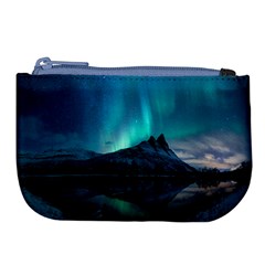 Aurora Borealis Mountain Reflection Large Coin Purse