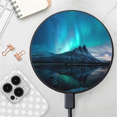 Aurora Borealis Mountain Reflection Wireless Fast Charger(black) by B30l