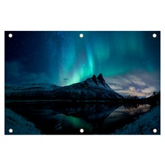 Aurora Borealis Mountain Reflection Banner And Sign 6  X 4  by B30l