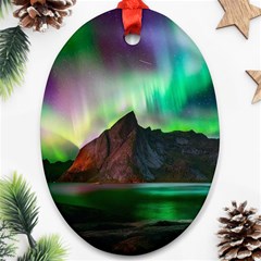 Aurora Borealis Nature Sky Light Ornament (oval)