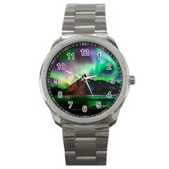 Aurora Borealis Nature Sky Light Sport Metal Watch by B30l