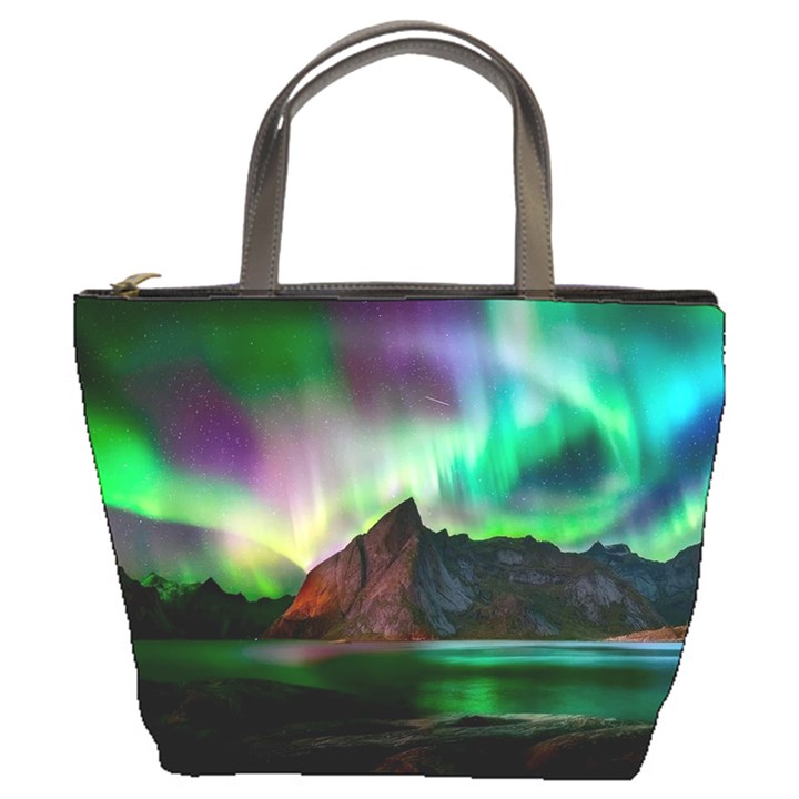 Aurora Borealis Nature Sky Light Bucket Bag