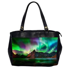 Aurora Borealis Nature Sky Light Oversize Office Handbag (2 Sides) by B30l