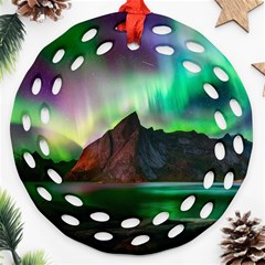 Aurora Borealis Nature Sky Light Ornament (round Filigree)