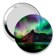 Aurora Borealis Nature Sky Light 3  Handbag Mirrors by B30l