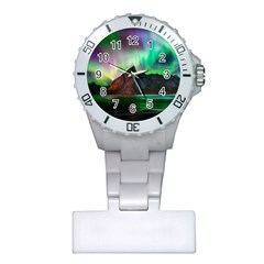 Aurora Borealis Nature Sky Light Plastic Nurses Watch by B30l