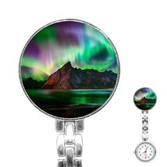 Aurora Borealis Nature Sky Light Stainless Steel Nurses Watch by B30l