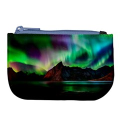 Aurora Borealis Nature Sky Light Large Coin Purse