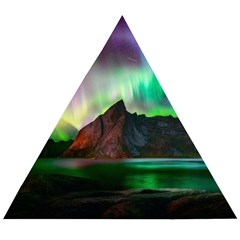 Aurora Borealis Nature Sky Light Wooden Puzzle Triangle by B30l