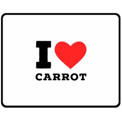 I Love Carrots  Fleece Blanket (medium) by ilovewhateva