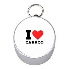 I Love Carrots  Mini Silver Compasses by ilovewhateva