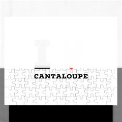 I Love Cantaloupe  Rectangular Jigsaw Puzzl by ilovewhateva