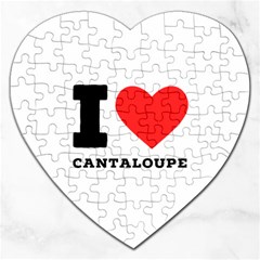 I Love Cantaloupe  Jigsaw Puzzle (heart) by ilovewhateva