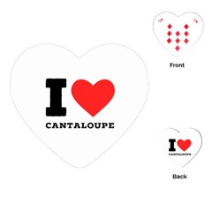 I Love Cantaloupe  Playing Cards Single Design (heart) by ilovewhateva