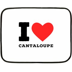 I Love Cantaloupe  Two Sides Fleece Blanket (mini) by ilovewhateva