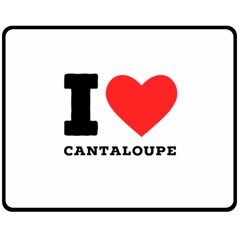 I Love Cantaloupe  Two Sides Fleece Blanket (medium) by ilovewhateva