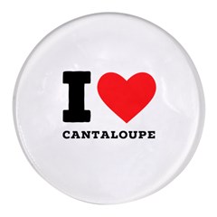 I Love Cantaloupe  Round Glass Fridge Magnet (4 Pack) by ilovewhateva