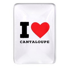 I Love Cantaloupe  Rectangular Glass Fridge Magnet (4 Pack)