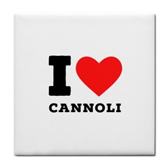 I Love Cannoli  Tile Coaster by ilovewhateva