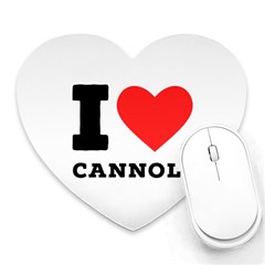 I Love Cannoli  Heart Mousepad by ilovewhateva