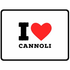 I Love Cannoli  Fleece Blanket (large) by ilovewhateva