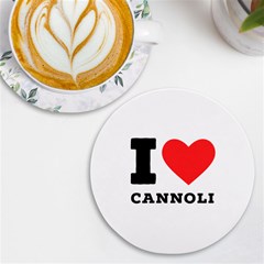 I Love Cannoli  Uv Print Round Tile Coaster by ilovewhateva