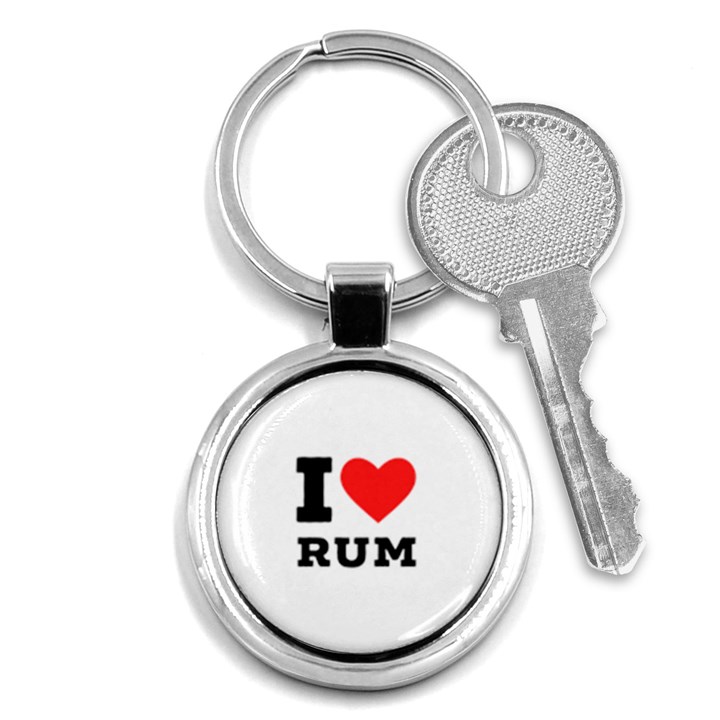 I love rum Key Chain (Round)