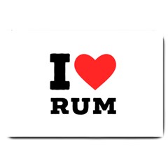 I Love Rum Large Doormat by ilovewhateva