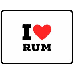 I Love Rum Fleece Blanket (large) by ilovewhateva