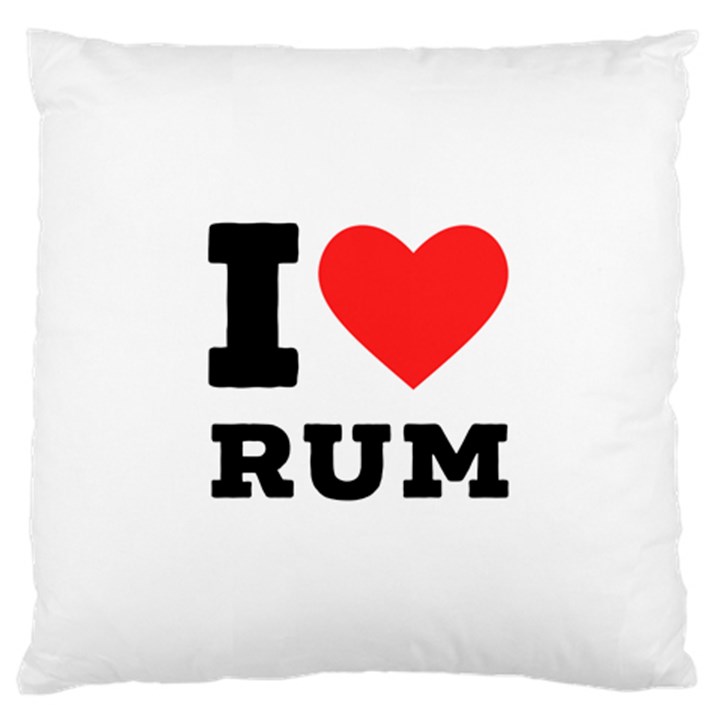 I love rum Large Cushion Case (Two Sides)