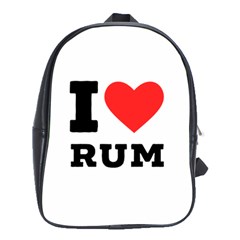 I Love Rum School Bag (xl) by ilovewhateva