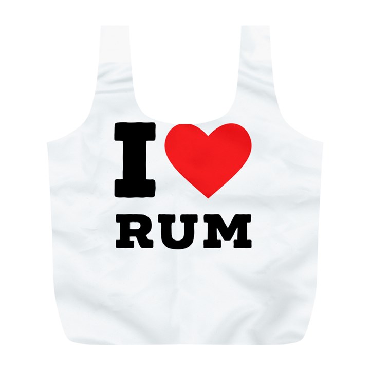 I love rum Full Print Recycle Bag (L)