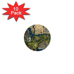 Map Illustration Gta 1  Mini Buttons (10 Pack)  by B30l