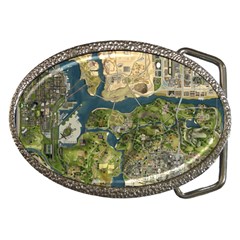 Map Illustration Gta Belt Buckles by B30l