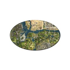 Map Illustration Gta Sticker Oval (10 Pack) by B30l