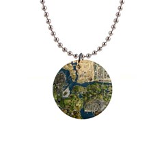 Map Illustration Gta 1  Button Necklace by B30l