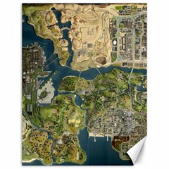 Map Illustration Gta Canvas 12  X 16  by B30l