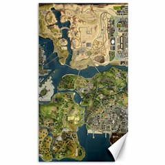 Map Illustration Gta Canvas 40  X 72  by B30l