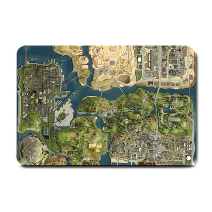 Map Illustration Gta Small Doormat