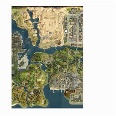 Map Illustration Gta Large Garden Flag (two Sides) by B30l