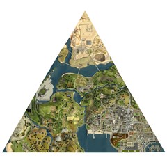 Map Illustration Gta Wooden Puzzle Triangle by B30l