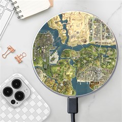 Map Illustration Gta Wireless Fast Charger(white) by B30l