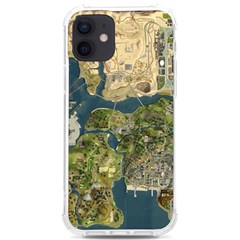 Map Illustration Gta Iphone 12/12 Pro Tpu Uv Print Case