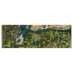 Map Illustration Gta Banner And Sign 12  X 4  by B30l