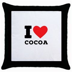 I Love Cocoa Throw Pillow Case (black) by ilovewhateva