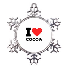 I Love Cocoa Metal Large Snowflake Ornament