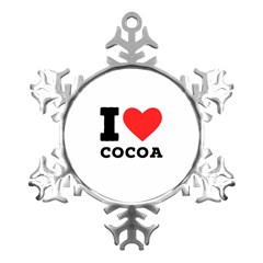 I Love Cocoa Metal Small Snowflake Ornament by ilovewhateva