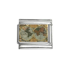 Vintage World Map Travel Geography Italian Charm (9mm) by B30l