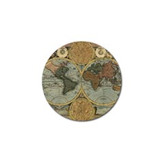 Vintage World Map Travel Geography Golf Ball Marker (10 Pack) by B30l